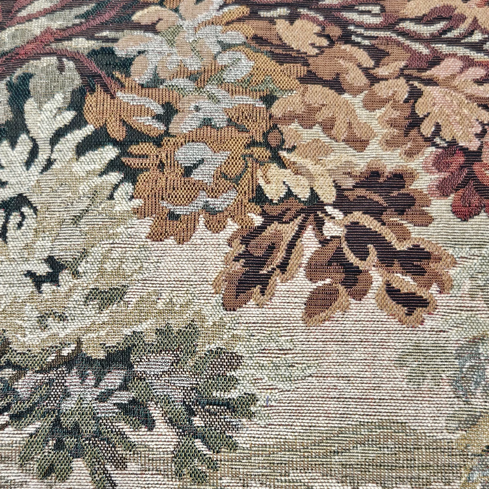 Elm Forest Russet Tapestry Throw Pillow 21x21