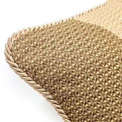 Esther Tan and Brown Striped Pillow 16x16