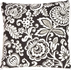 Flower Power with Box Edge Accent Pillow