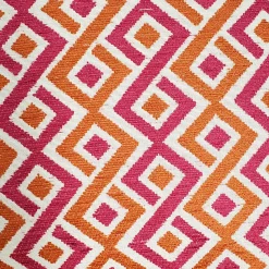 Follow Me Fiesta Pink and Orange Throw Pillow 19x19
