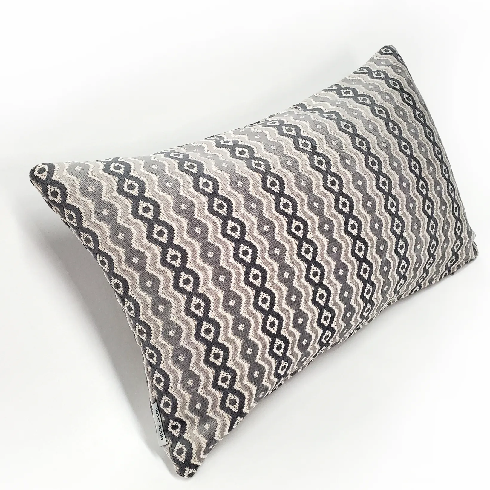 Gazing Foundry Gray Throw Pillow 12x20