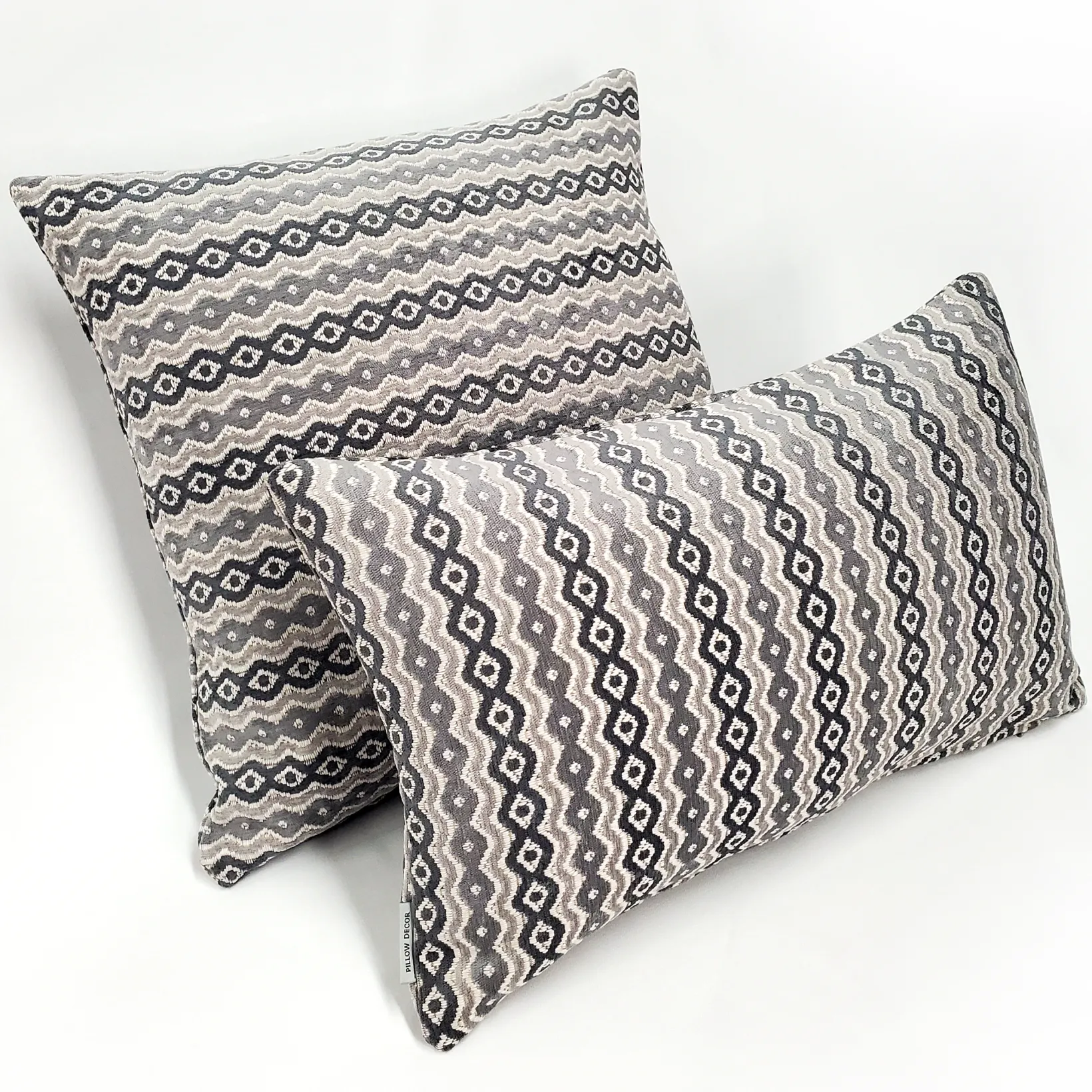 Gazing Foundry Gray Throw Pillow 12x20