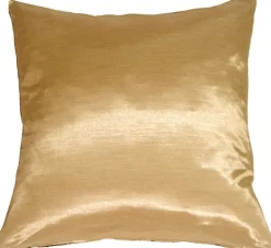 Gold with Brown Baroque Scroll Throw Pillow