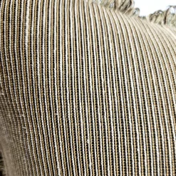 Heather Downs Soft Gold Ribbed Throw Pillow 17x17