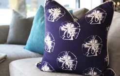 Hilton Head Sand Dollar Large Pattern Pillow 20x20