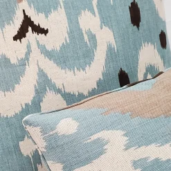Indah Ikat Blue 12x20 Throw Pillow