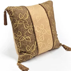 Indravati Gold Leaf Throw Pillow 17x17