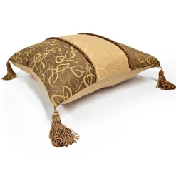 Indravati Gold Leaf Throw Pillow 17x17