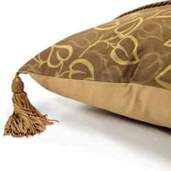 Indravati Gold Leaf Throw Pillow 17x17