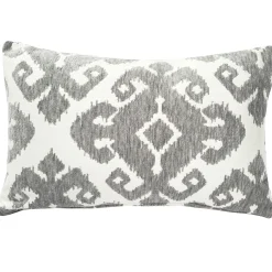 Insignia Gray Outdoor Throw Pillow 12x19
