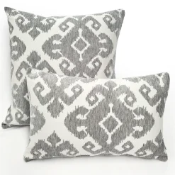 Insignia Gray Outdoor Throw Pillow 12x19