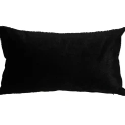 Jager Black Diamond Textured Velvet Throw Pillow 12x20