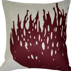 Kukamuka Hay Red Throw Pillow 19x19
