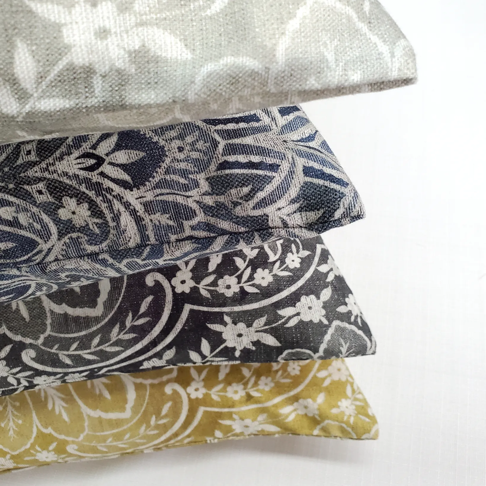Leone Damask Denim Blue Throw Pillow 21x21