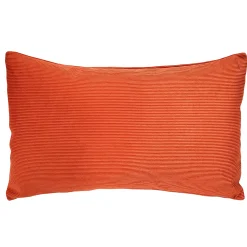 Liminal Koi Orange Striped Velvet Throw Pillow 12x19