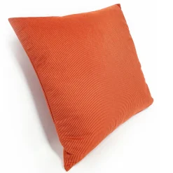 Liminal Koi Orange Striped Velvet Throw Pillow 19x19