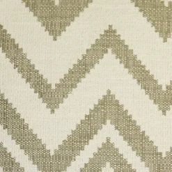 Lorenzo Zigzag Cream 20x20 Throw Pillow