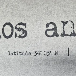 Los Angeles Gray Felt Coordinates Pillow 12x19