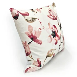 Magnolia Watercolor Blush Pink Romantic Pillow 22x22