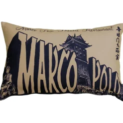 Marco Polo Theatre Restaurant 12x20 Taupe Throw Pillow