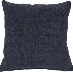 Maritime Stripe Blue Chenille Throw Pillow 25x25
