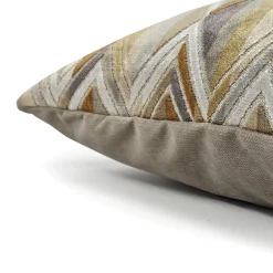 Marquis Chevron Gold Velvet Throw Pillow 21x21