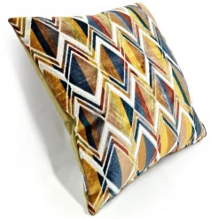 Marquis Chevron Multi-Jewel Velvet Throw Pillow 21x21