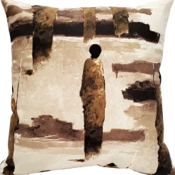 Masai Warrior 22x22 Brown Throw Pillow