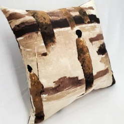 Masai Warrior 22x22 Brown Throw Pillow