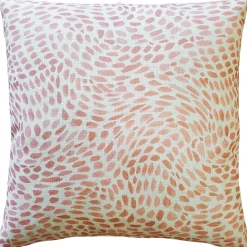 Matisse Dots Coral Pink Throw Pillow 19x19