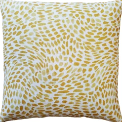 Matisse Dots Golden Yellow Throw Pillow 19x19