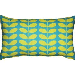 Mid-Century Modern Turquoise Throw Pillow 12x19