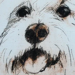 Mischievous Maltese 17x17 Dog Pillow