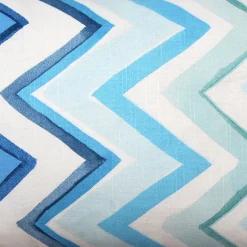 Pacifico Stripes Blue Throw Pillow 12X20