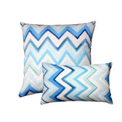 Pacifico Stripes Blue Throw Pillow 12X20