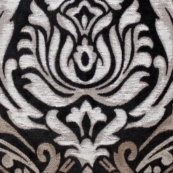 Palazzo Black 22x22 Throw Pillow