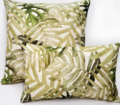Pattaya Green Palm Throw Pillow 12x20