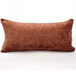 Petal Leafage Embroidered Lumbar Pillow 10x24