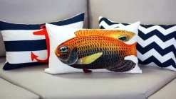 Princess Damselfish Fish Pillow 12x19