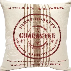 Quality Guarantee Red Print Throw Pillow