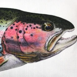 Rainbow Trout Fish Pillow 12x19