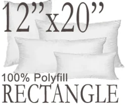 Rectangular 12"x20" Polyfill Pillow Insert