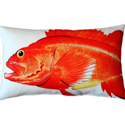 Rockfish Fish Pillow 12x19