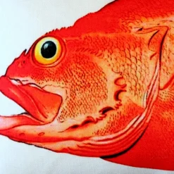 Rockfish Fish Pillow 12x19