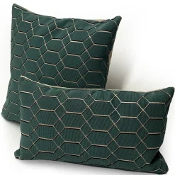 Romo Pendant Teal Throw Pillow 12x20