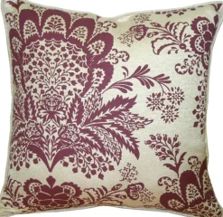 Rustic Floral Purple 20x20 Throw Pillow