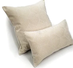 Sahara Cream and Gold Textured Throw Pillow 12x20