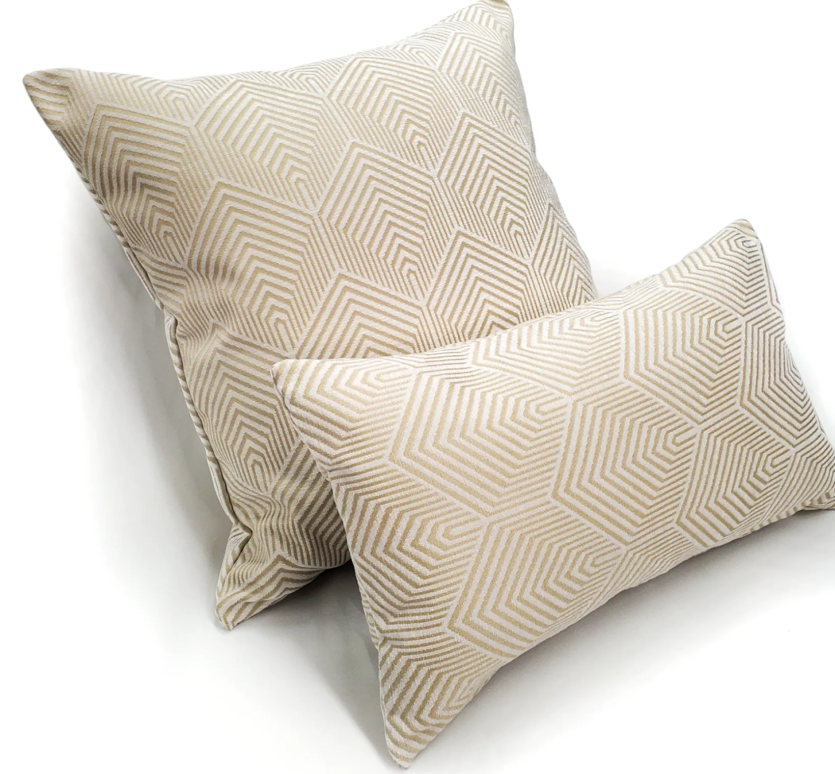 Sahara Cream and Gold Textured Throw Pillow 12x20