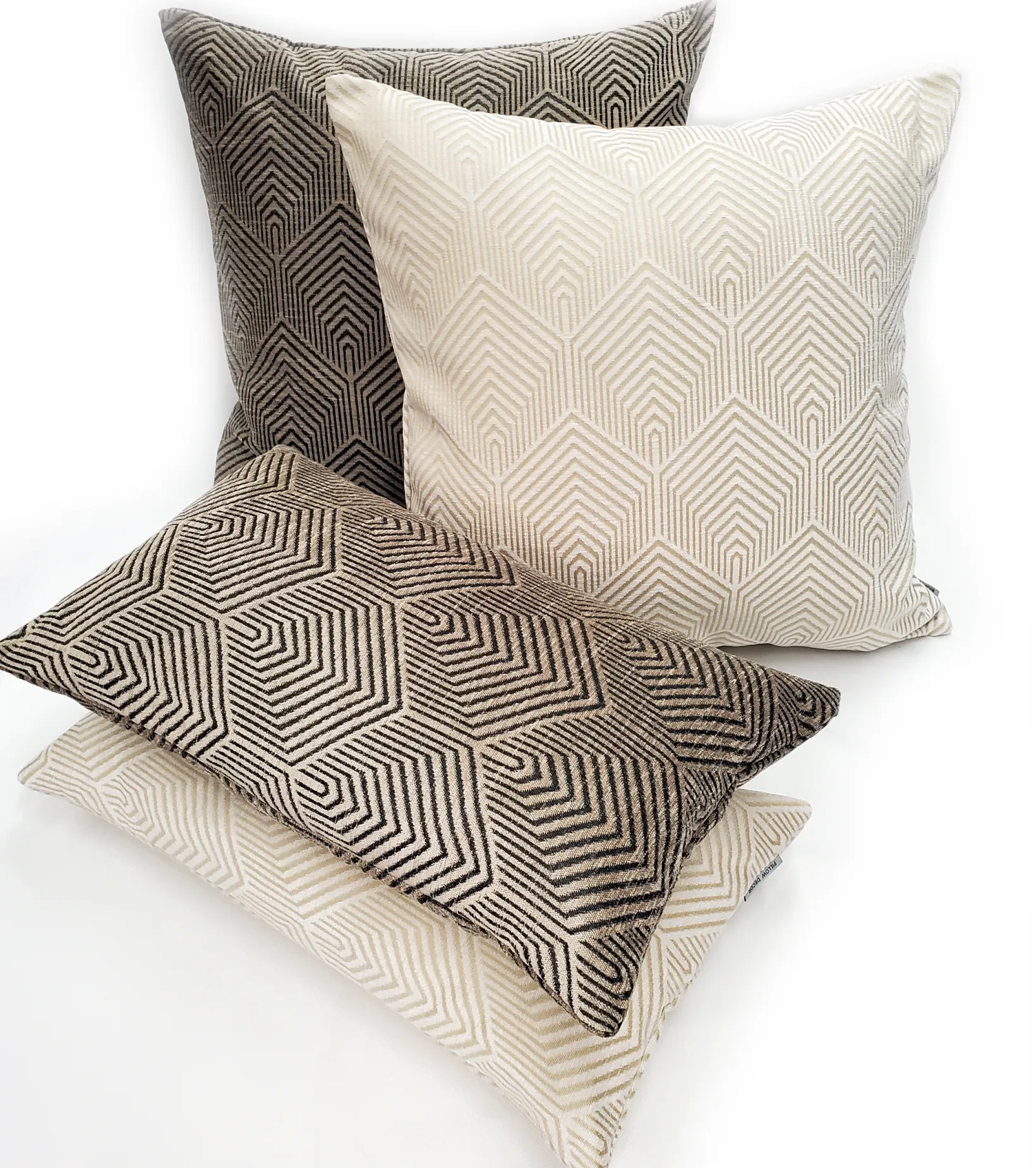 Sahara Cream and Gold Textured Throw Pillow 12x20