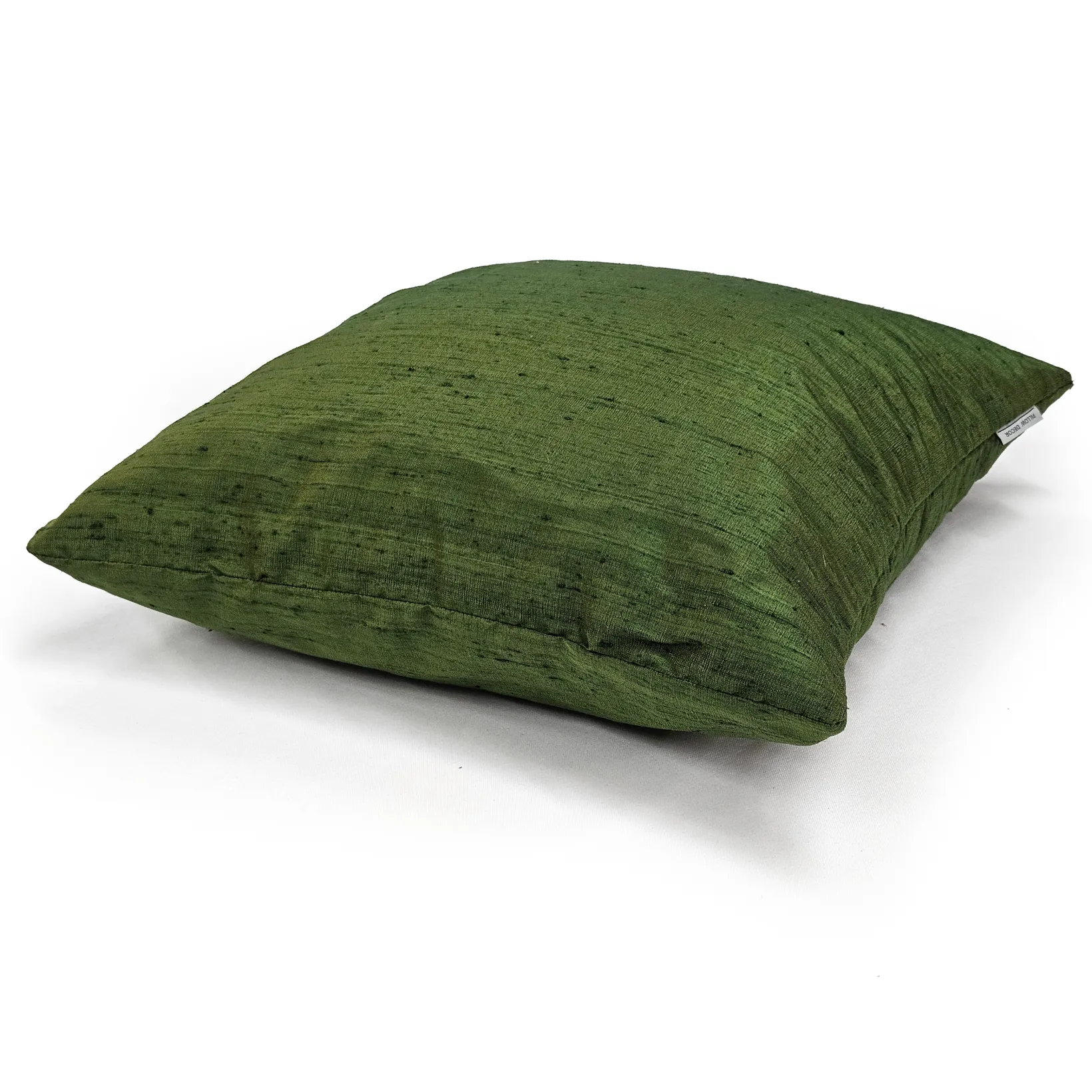Sankara Avocado Green Silk Throw Pillow 16x16